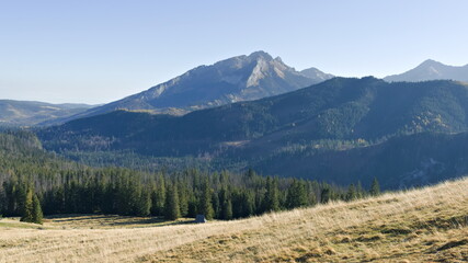 Morning view of Tatra summits from Rusinowa Polana © Marcin