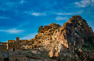 sunset in the mountains