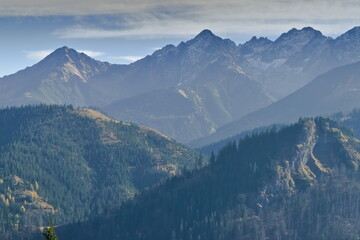 Morning view of Tatra summits from Rusinowa Polana © Marcin