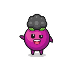mangosteen character as the afro boy