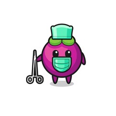 surgeon mangosteen mascot character