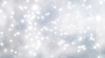 blue snowfall bokeh background, abstract snowflake background on blurred abstract blue