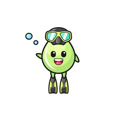 the melon juice drop diver cartoon character