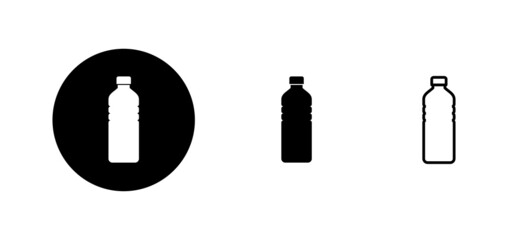 Bottle icons set. bottle sign and symbol