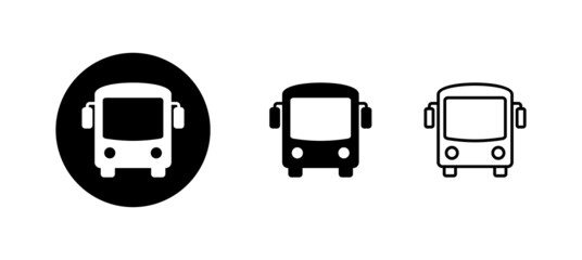 Bus icons set. bus sign and symbol