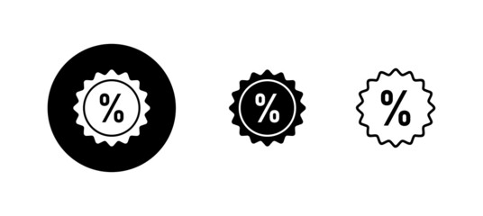 Discount icons set. Discount tag sign and symbol