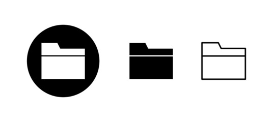 Folder icons set. folder sign and symbol