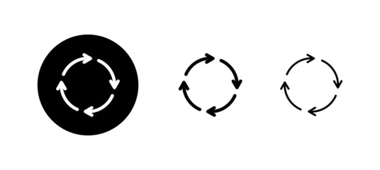 Recycle icons set. Recycling sign and symbol.
