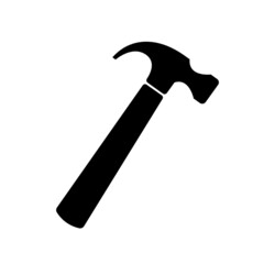claw hammer flat vector logo icon 
