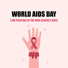 World Aids Day concept. Aids Awareness. Holiday concept. Template for background, banner, card, and poster.