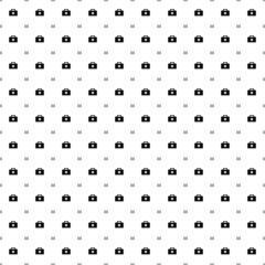 Square seamless background pattern from geometric shapes are different sizes and opacity. The pattern is evenly filled with black first aid symbols. Vector illustration on white background