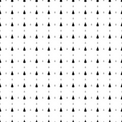 Fototapeta premium Square seamless background pattern from geometric shapes are different sizes and opacity. The pattern is evenly filled with black Christmas trees. Vector illustration on white background