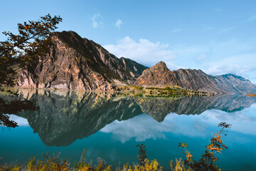 Lake in the mountains. Stunning landscape - 470428286