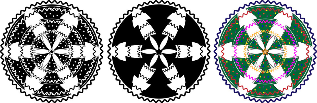 Christmas tree logo (vector ornament)