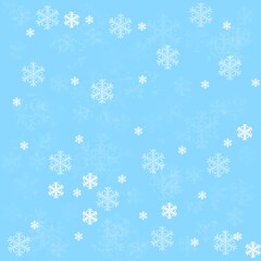 Winter background decorated with snowflakes. New Year's background. Background for a greeting card.