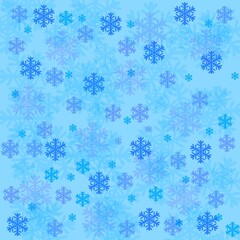 Winter background decorated with snowflakes. New Year's background. Background for a greeting card.