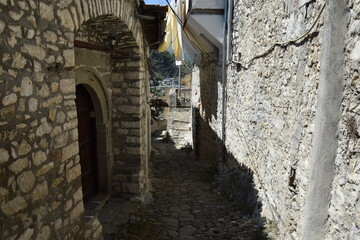 Berat Albania Miasto Tysiąca okien - obrazy, fototapety, plakaty