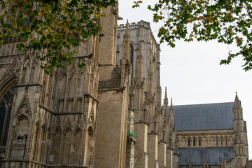 Facade of the West side of York Minster Cathedral