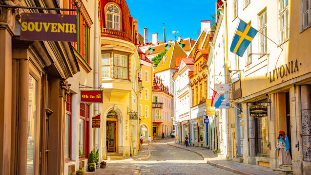 Tallinn old town scenic view, Estonia 2021