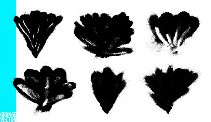 Grunge splatter set. Creative abstract grunge backdrops. Quirky scribbles. Powder splatter texture. Highly detailed grunge. Stains and spots. Grunge overlays.