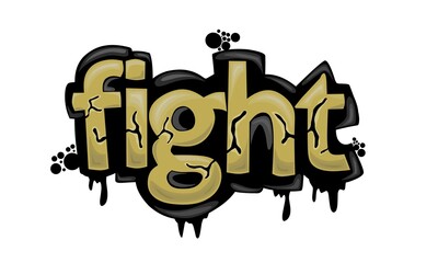 cool FIGHT writing graffiti design