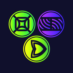 Abstract shape logo symbol.