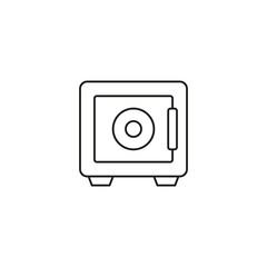 money safe line style graphic design vector