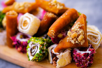 Turkish delight. Oriental lokum and muska pestili.
