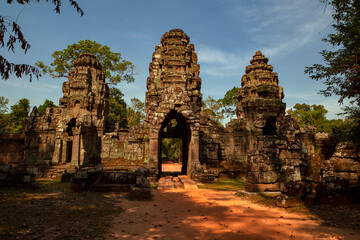 Angkor Wat is a huge Hindu temple complex in Cambodia.
