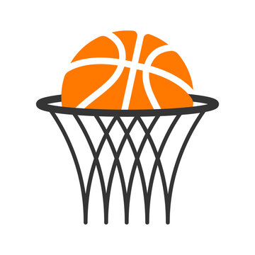basketball hoop and ball vector illustration Stock Vector | Adobe Stock