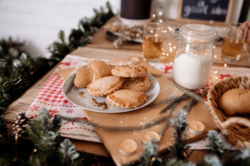 christmas cookies on the table