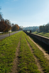 Fototapeta na wymiar A walk through parcs in Krakow, Poland