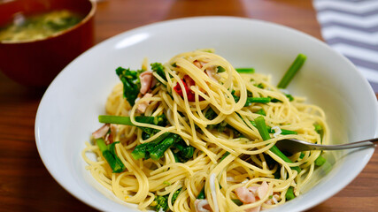 菜の花のパスタ