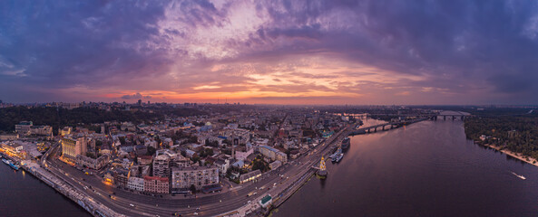 Sunset over Dnipro