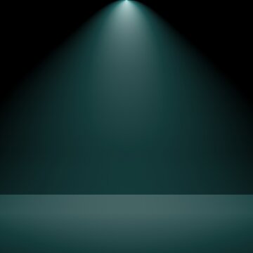 Dark Background With Teal Spotlight Light