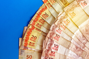 brazil money - several real bills