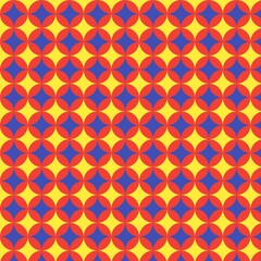 Fototapeta premium Blue and red figurines on a yellow background. The best gift for family and friends