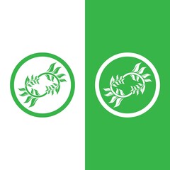 Logos of green Tree leaf ecology