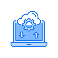 Data Migration vector blue colours Icon Design illustration. Web And Mobile Application Symbol on White background EPS 10 File