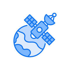 Wireless Spaceship vector blue colours Icon Design illustration. Web And Mobile Application Symbol on White background EPS 10 File