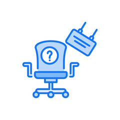 Vacant vector blue colours Icon Design illustration. Web And Mobile Application Symbol on White background EPS 10 File