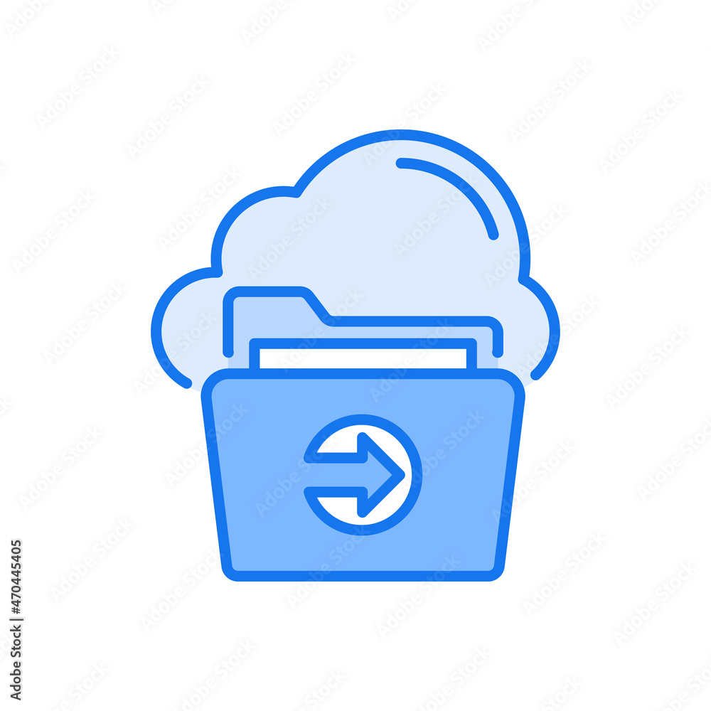Poster Sending Folder vector blue colours Icon Design illustration. Web And Mobile Application Symbol on White background EPS 10 File