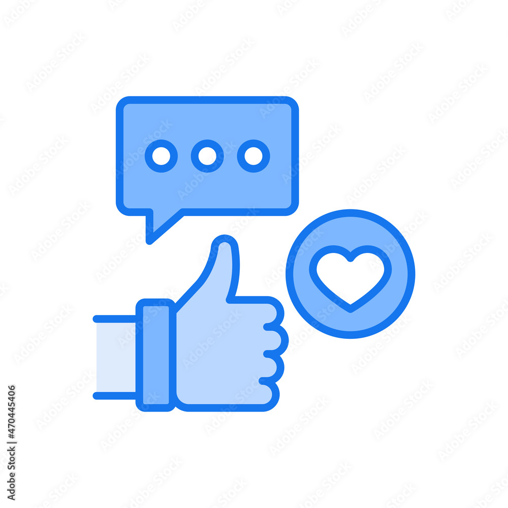 Poster share your experience vector blue colours icon design illustration. web and mobile application symbo