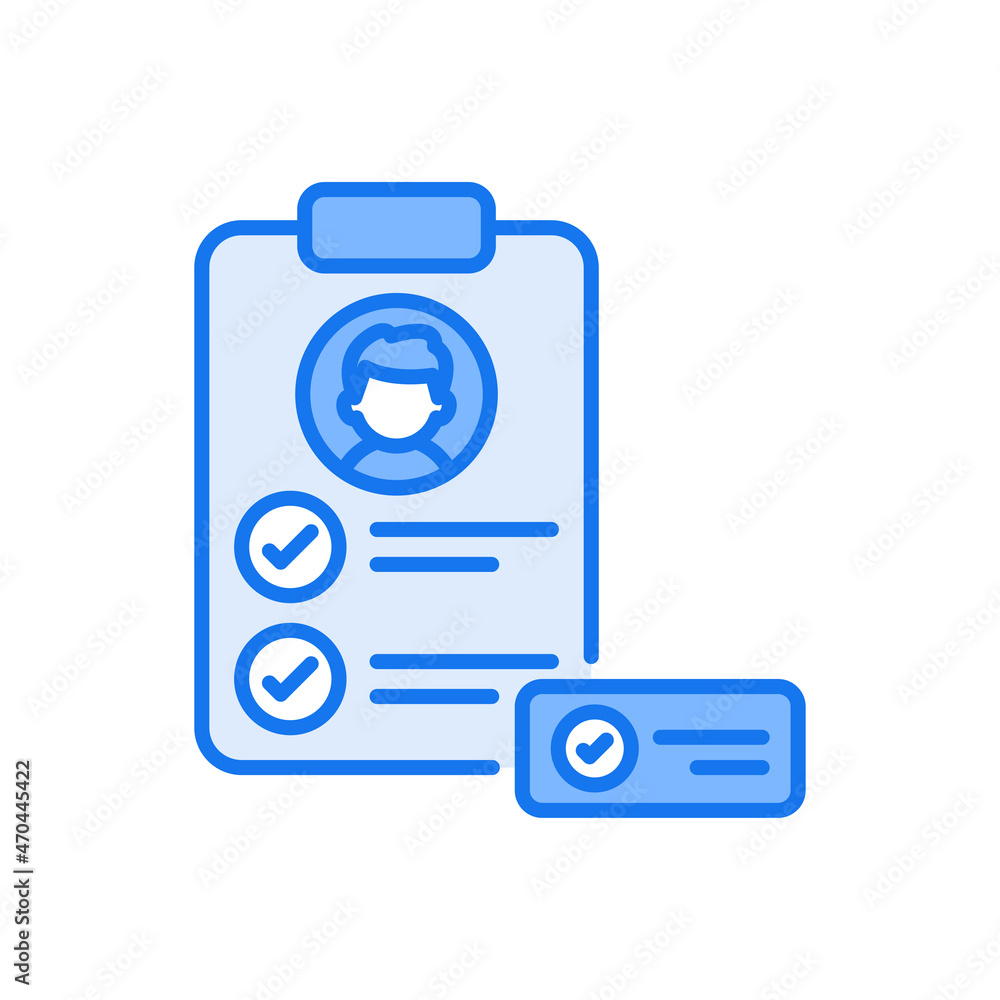 Poster skill based vector blue colours icon design illustration. web and mobile application symbol on white