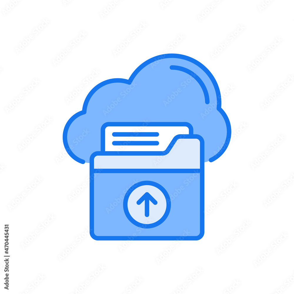 Poster file upload vector blue colours icon design illustration. web and mobile application symbol on white