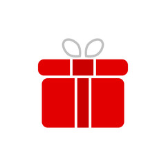 surprise red gift box icon