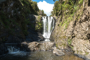 Beautiful Piroa Falls in Northland of New Zealand