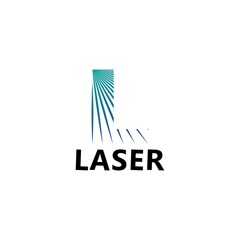 Lines Laser Letter Logo Design L