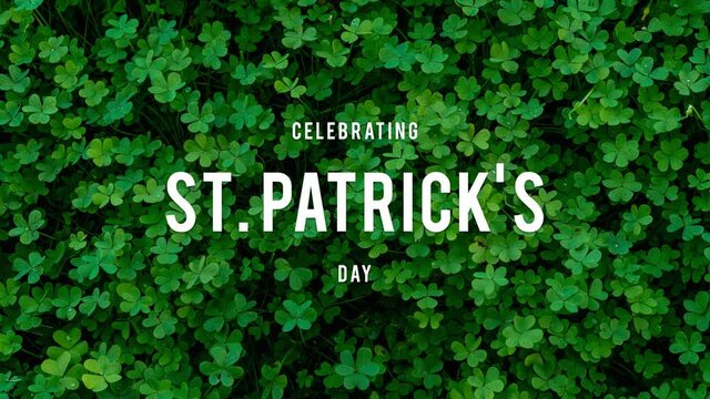 St. Patrick's Day green shamrock holiday 4k