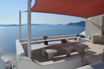 Terrace in Santorini